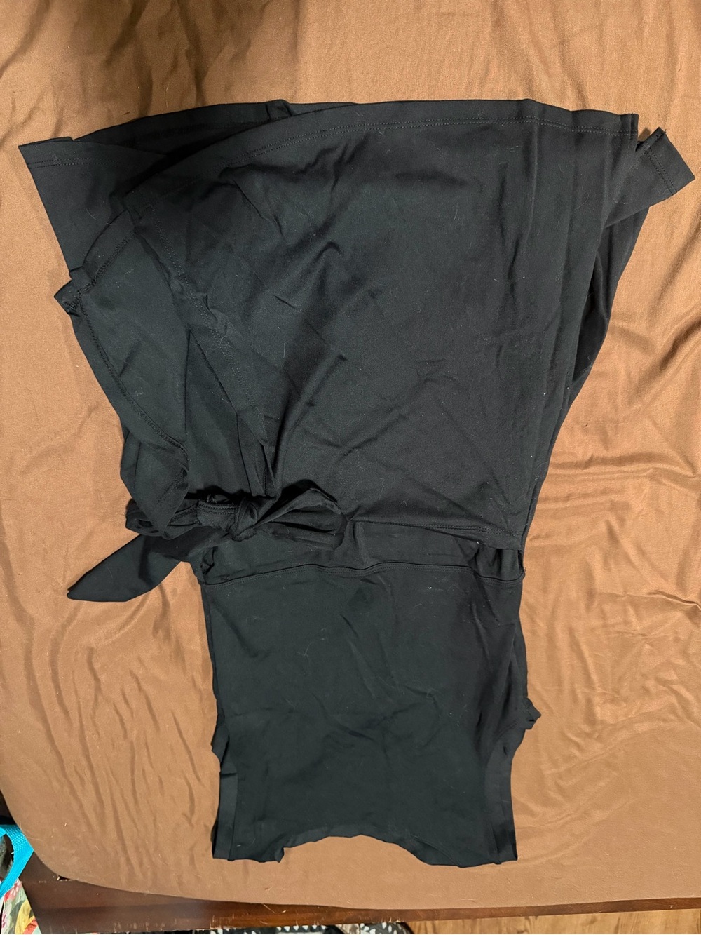 Black Tie Waist Skort Romper Built In Shorts Size S